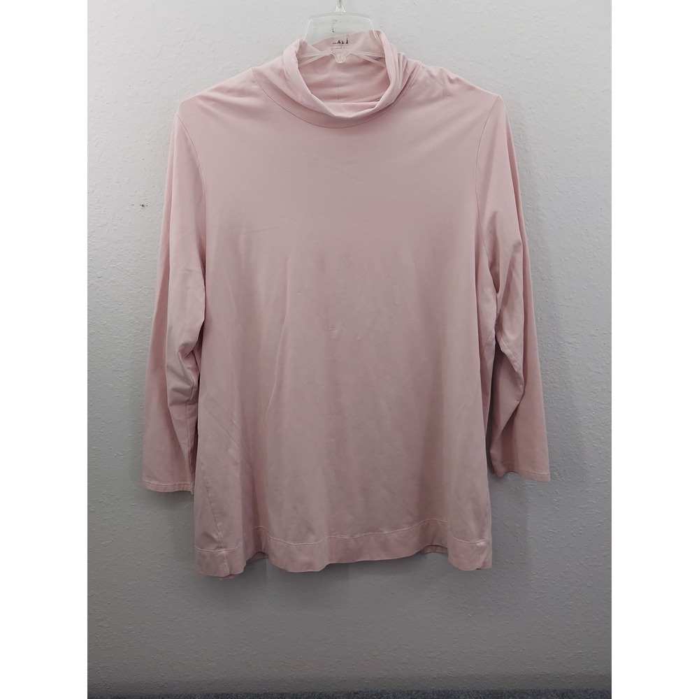 J Jill Turtleneck Top Womens 3X Pink Luxe Supima Turtleneck Tunic Stretch‎ Shirt